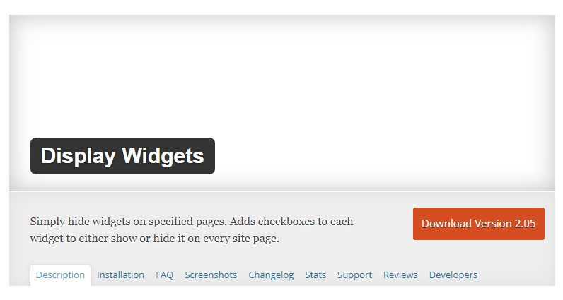 Security update for Display Widgets (third party) plugin