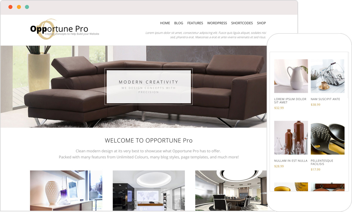 Opportune pro wordpress theme