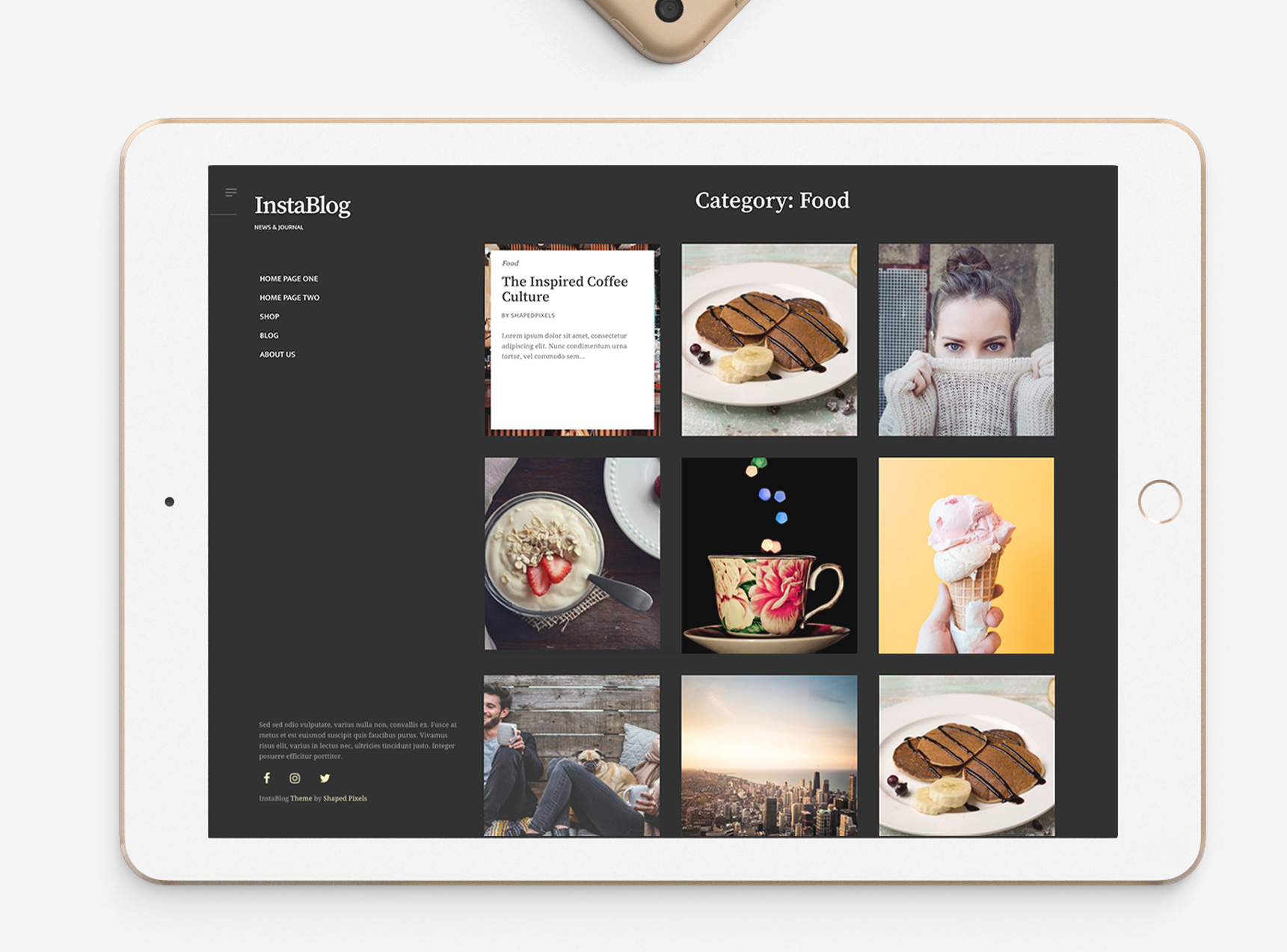 Instablog - A theme quality theme for blogging or business